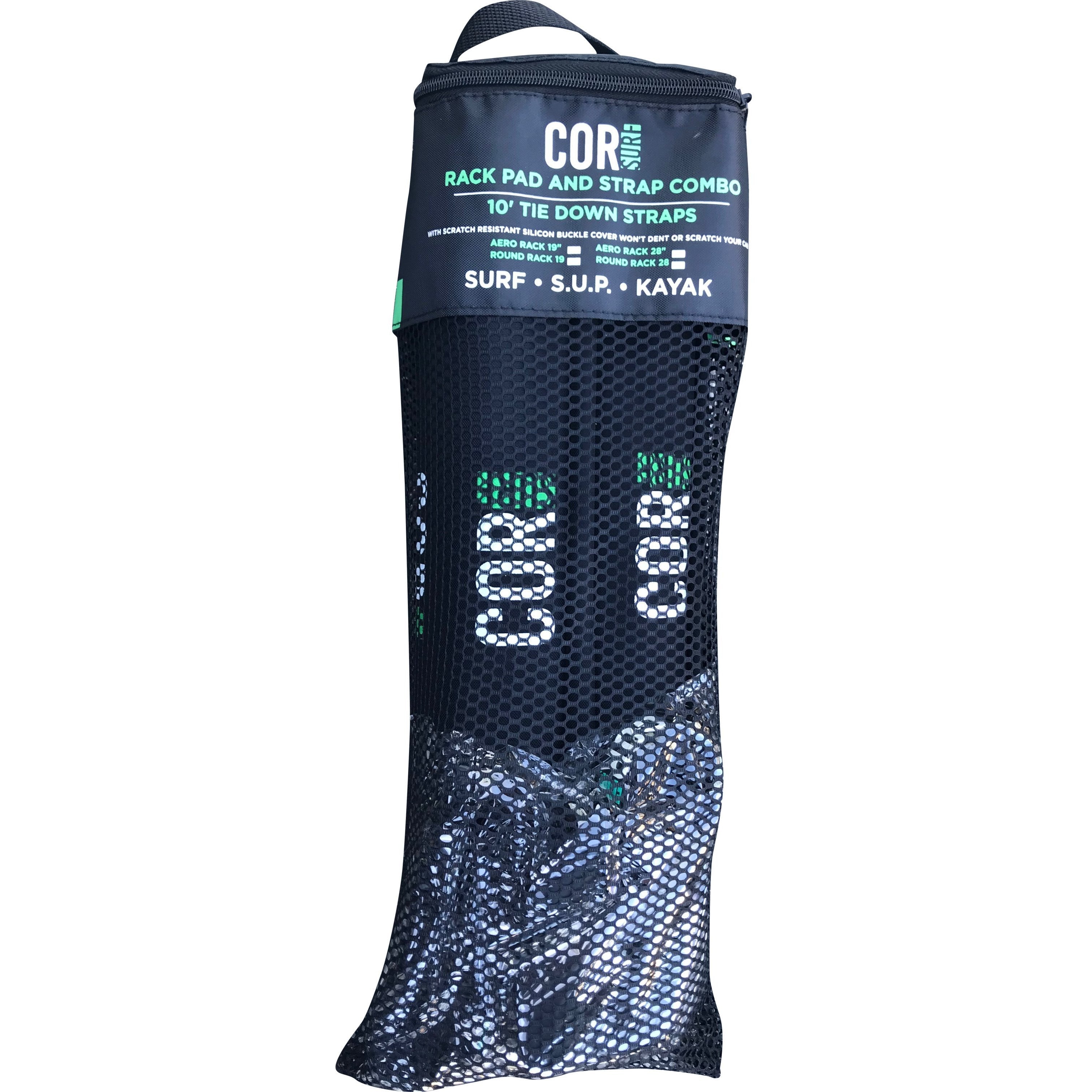 COR Surf Round Rack Pad and "No-Scratch" Tie Down Combo — view 2