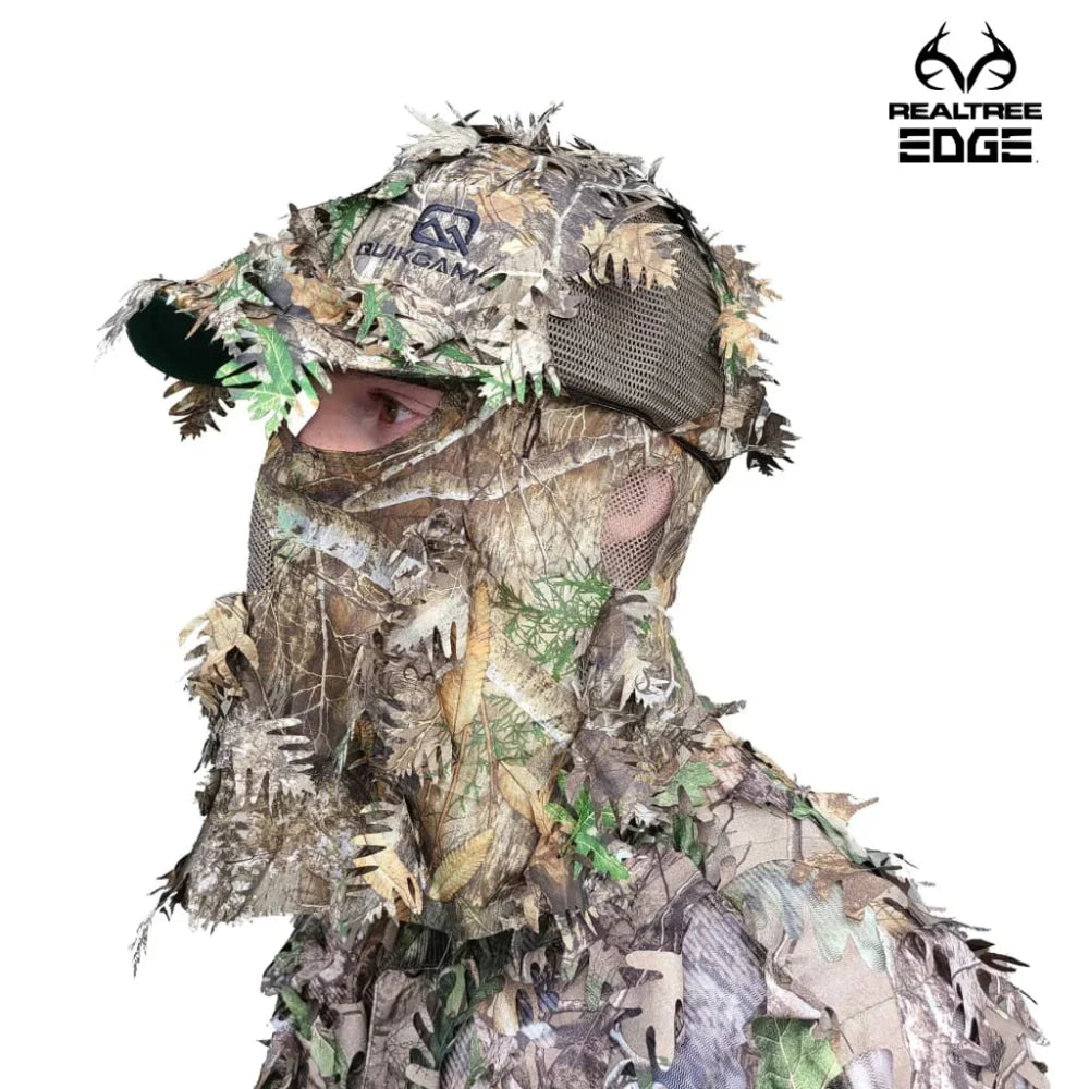 QuikCamo 3D Leafy Ball Cap with Front Face Mask – product view 14