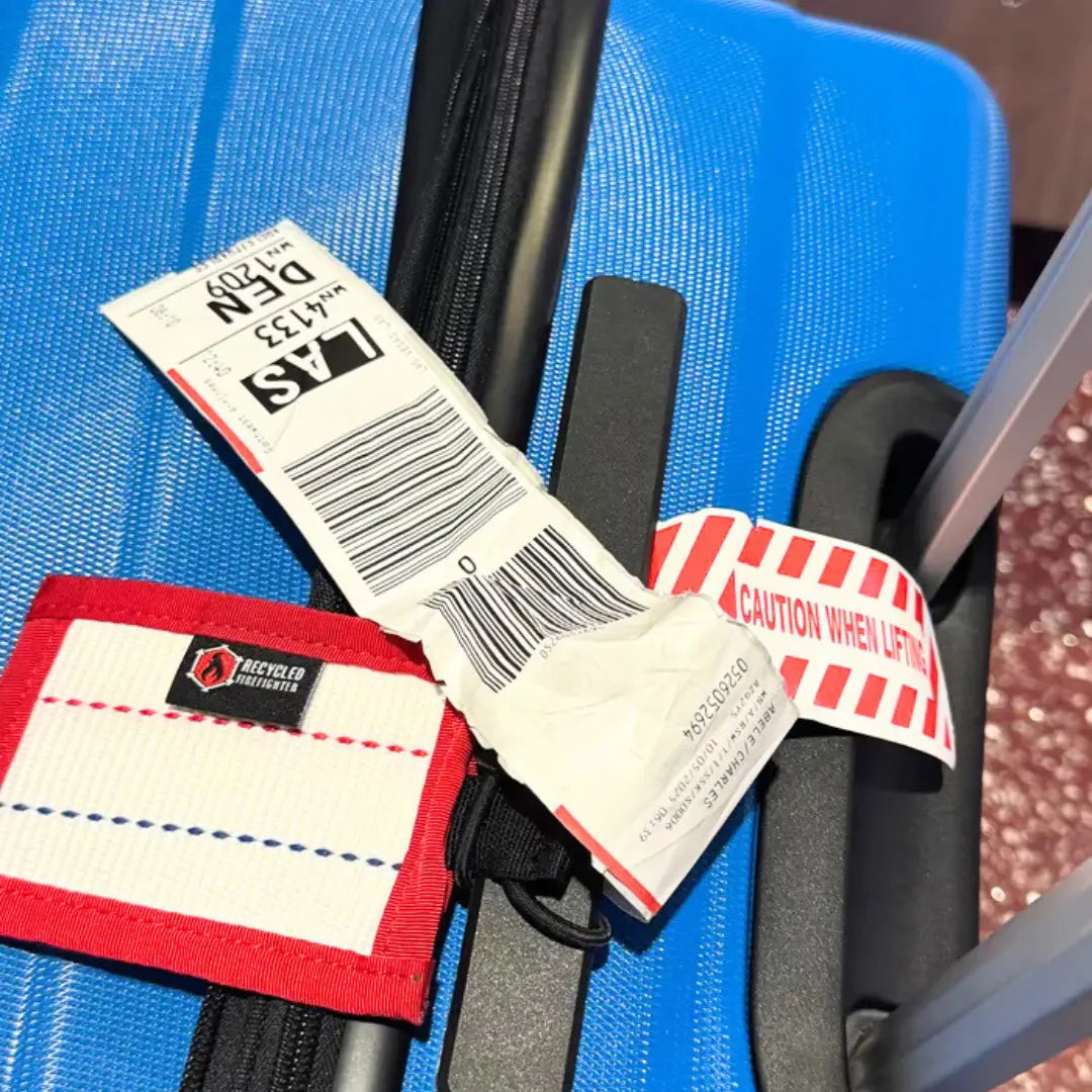 Recycled Firefighter Firehose Luggage Tag — product view 3