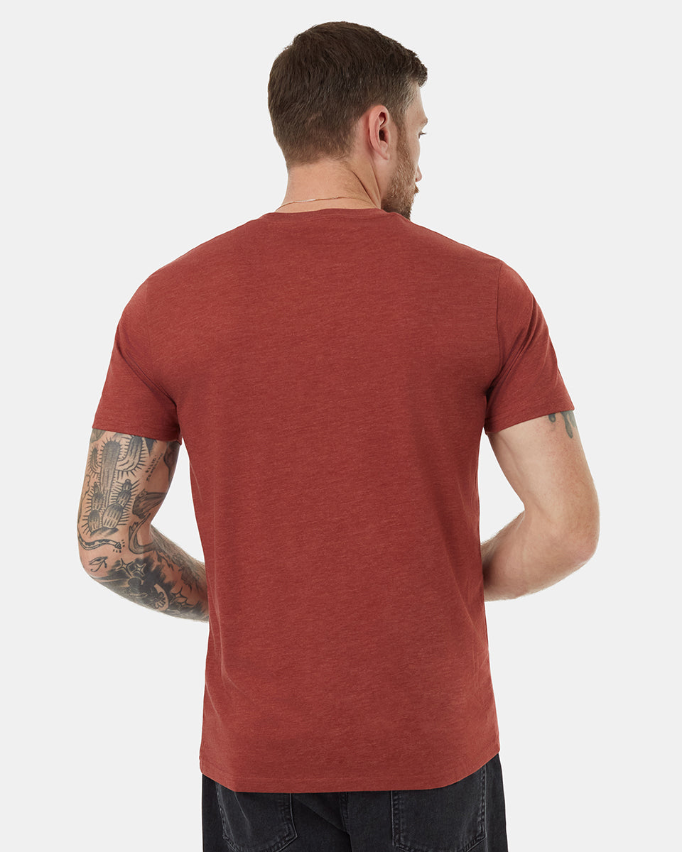 Tentree Men's Bear Claw T-Shirt - Spiced Apple Heather Meteorite Black