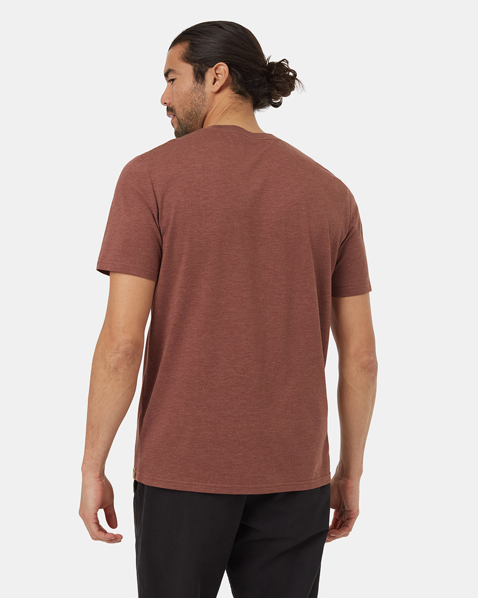 Tentree Men's Sasquatch T-Shirt - Mesa Red Heather Fishing