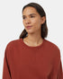 Tentree Women's TreeFleece Oversized Cropped Crew - Burnt Henna