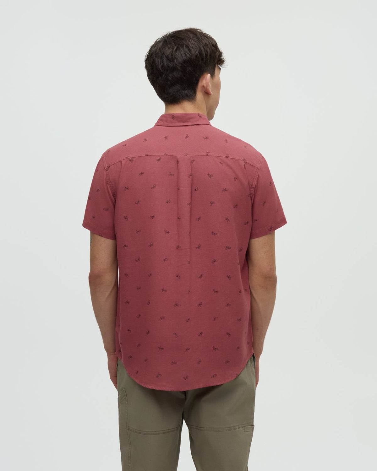 Tentree Men's Bike Around Mancos Shirt - Rosewood Bike Around
