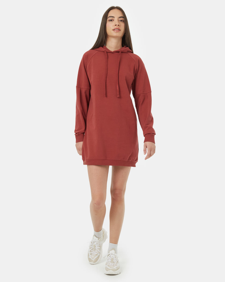 Tentree Women's Oversized French Terry Hoodie Dress - Spiced Apple