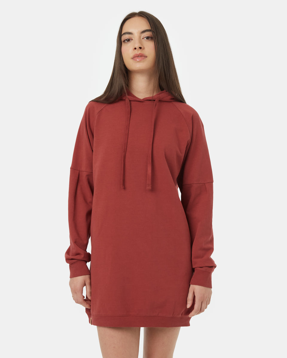 Tentree Women's Oversized French Terry Hoodie Dress - Spiced Apple
