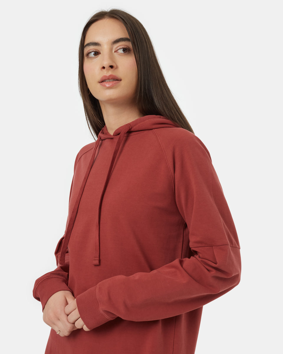 Tentree Women's Oversized French Terry Hoodie Dress - Spiced Apple