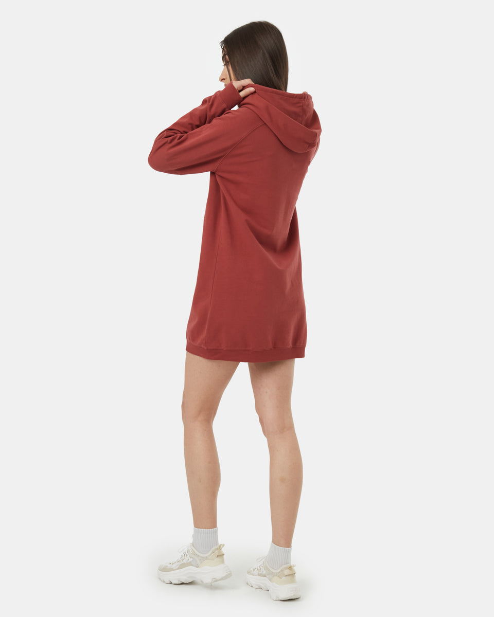 Tentree Women's Oversized French Terry Hoodie Dress - Spiced Apple