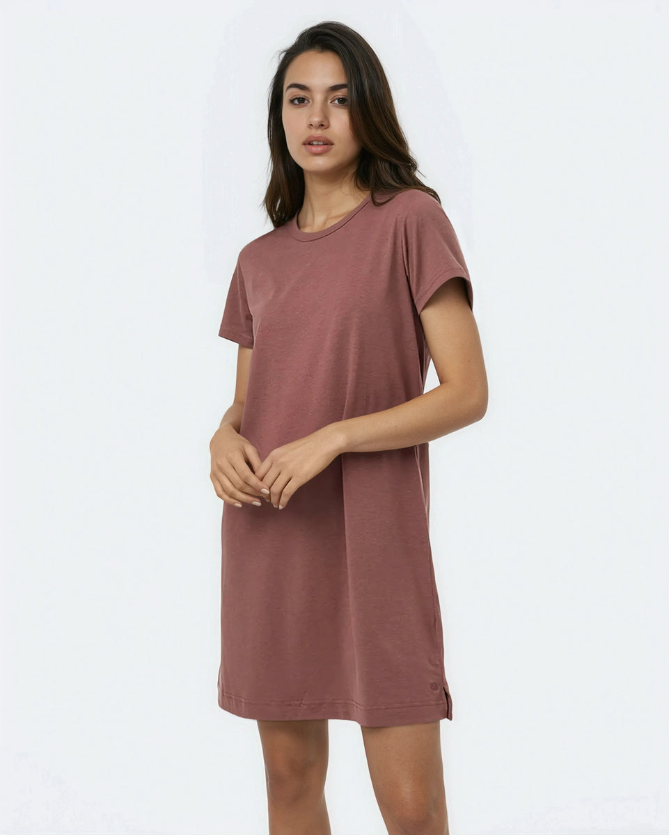 Tentree Women's TreeBlend T-Shirt Dress - Mesa Red