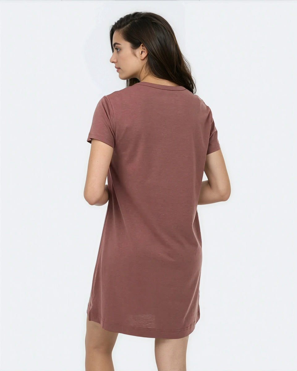 Tentree Women's TreeBlend T-Shirt Dress - Mesa Red