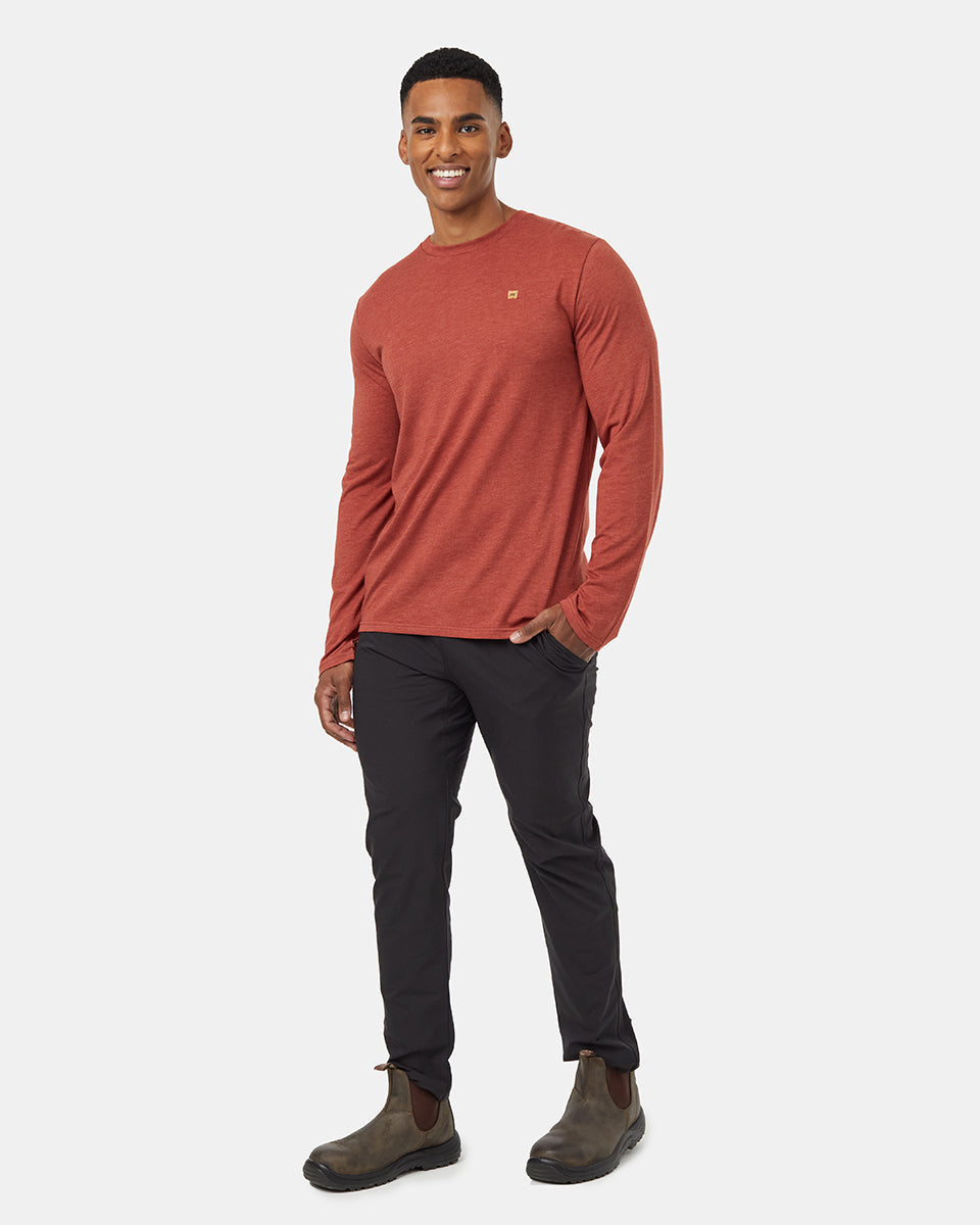 Tentree Men's TreeBlend Baker Longsleeve - Burnt Henna Heather