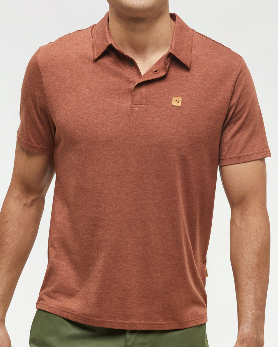 Tentree Men's Astir Polo - Sequoia Heather