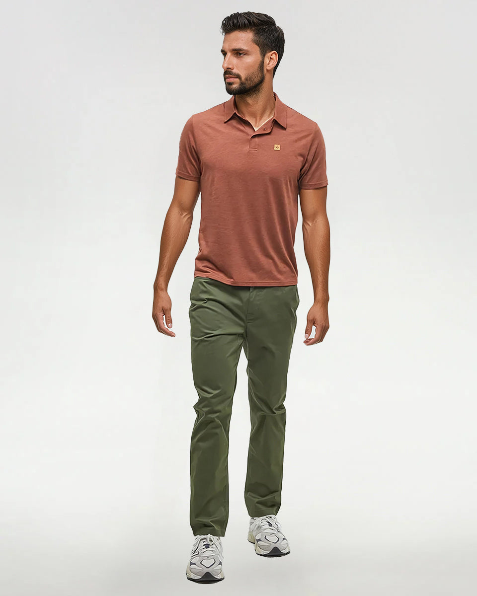 Tentree Men's Astir Polo - Sequoia Heather