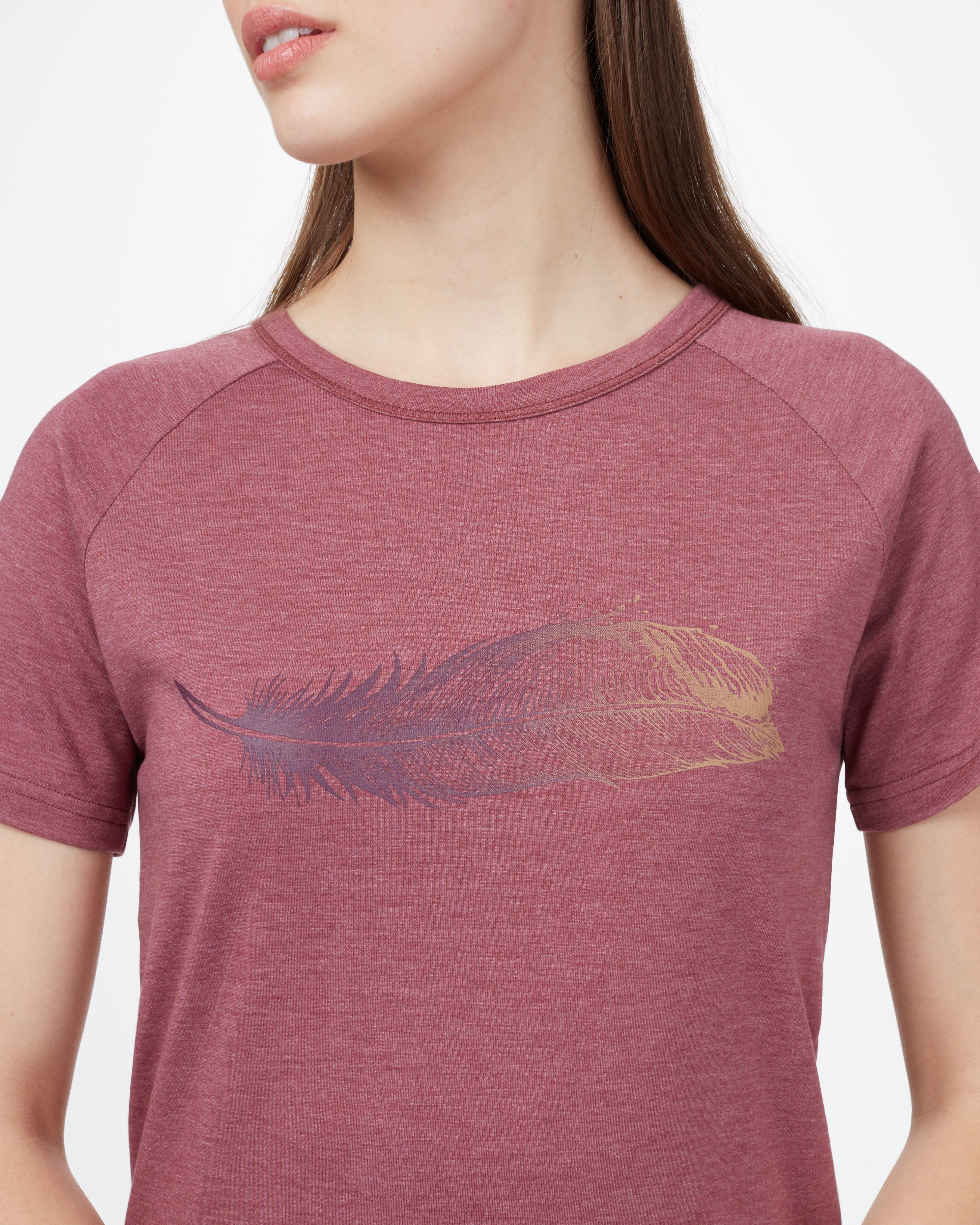 Tentree Featherwave T-Shirt - Crushed Berry Heather