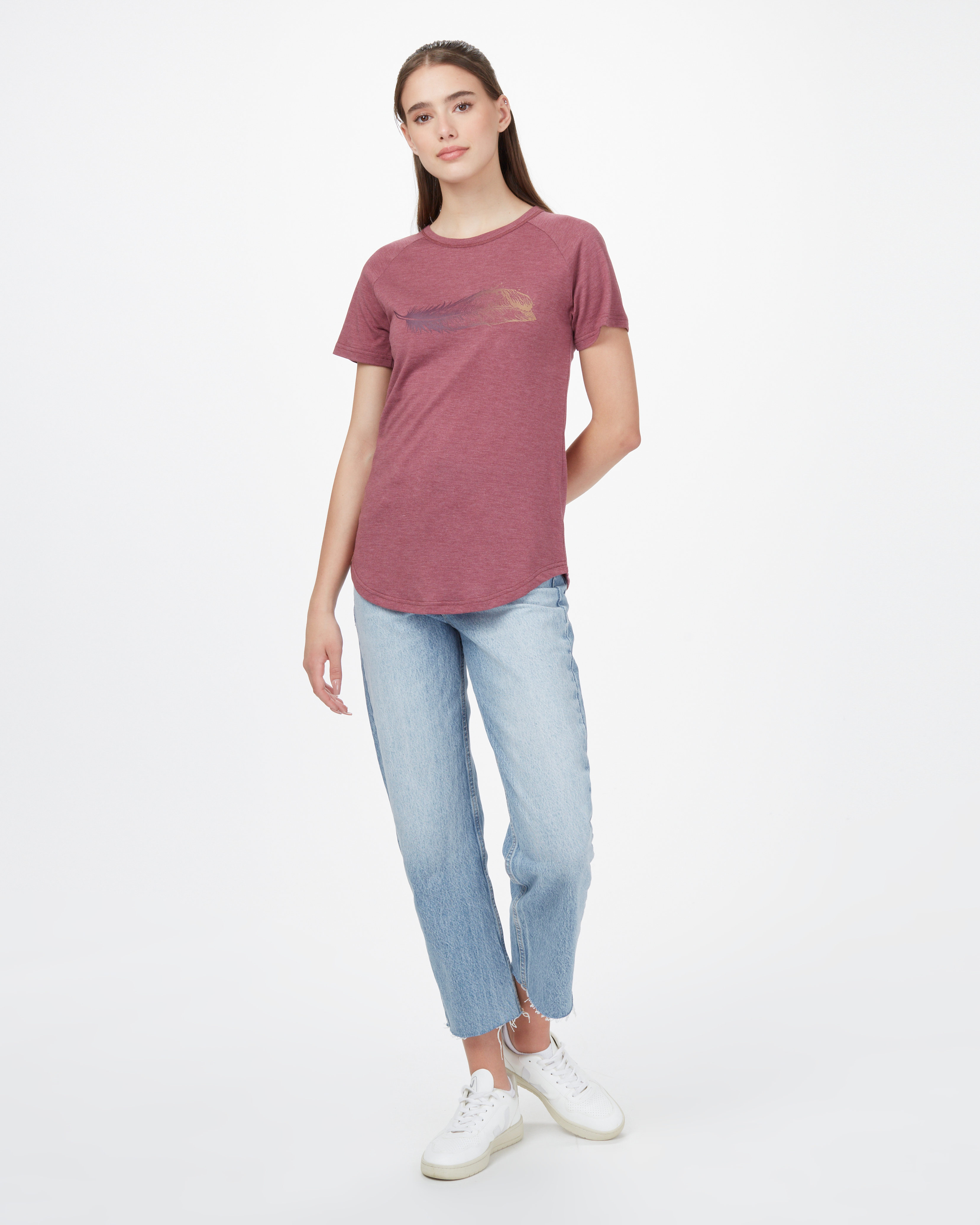 Tentree Featherwave T-Shirt - Crushed Berry Heather