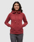 Tentree Women's Elm Zip Hoodie - Crimson
