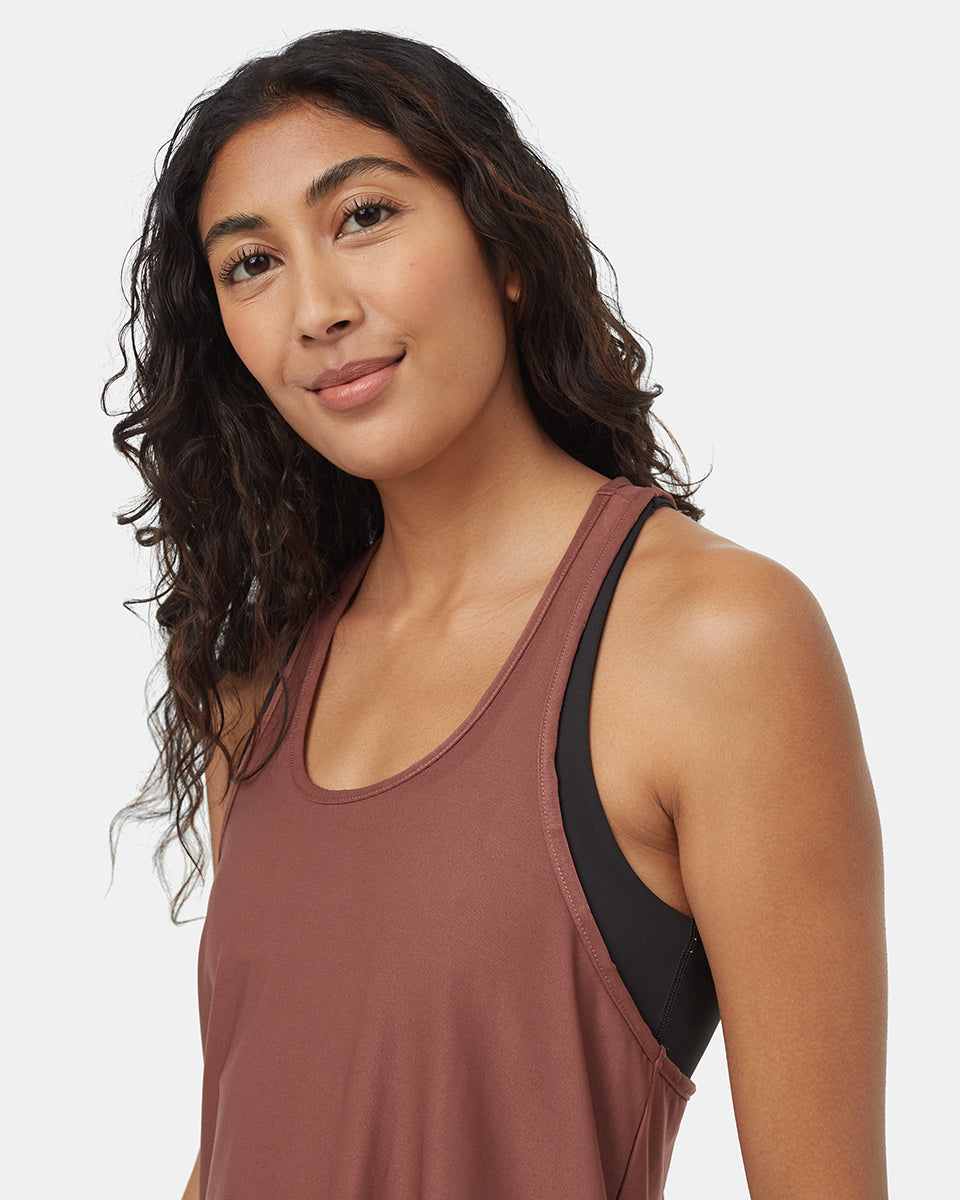 Tentree Women's Active Soft Knit Light Twist Tank - Mesa Red