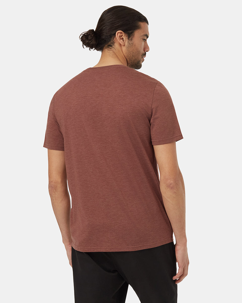 Tentree Men's Vintage Sunset T-Shirt - Mesa Red Heather Arbutus