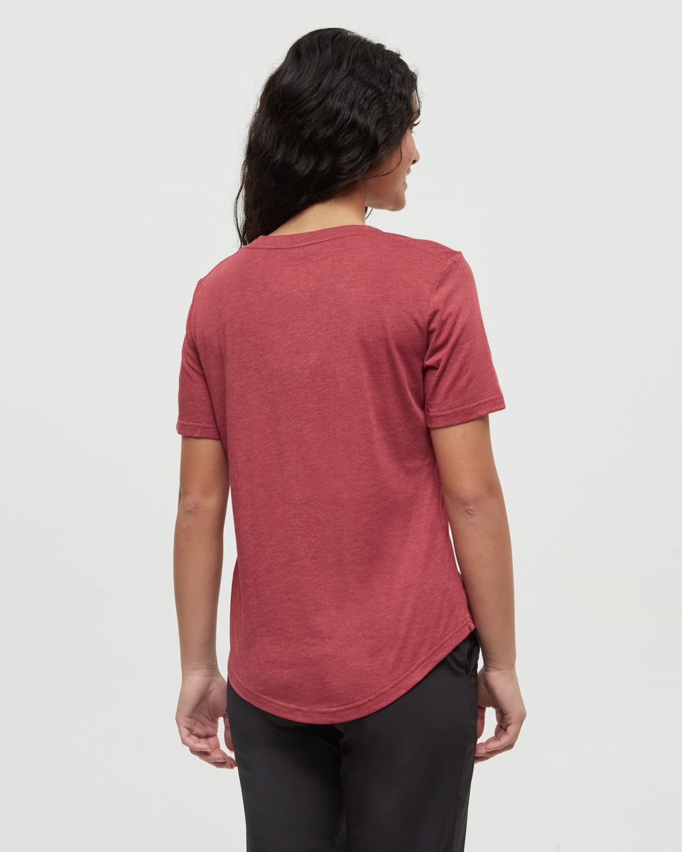 Tentree Women's TreeBlend Brackley T-Shirt - Crimson Heather