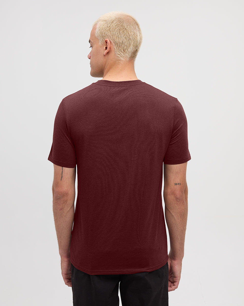 Tentree Men's Wildfire Retro Treeline T-Shirt - Red Chestnut Treeline