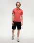 Tentree Men's Crabby Astir Polo - Deep Coral Heather Blue Haze