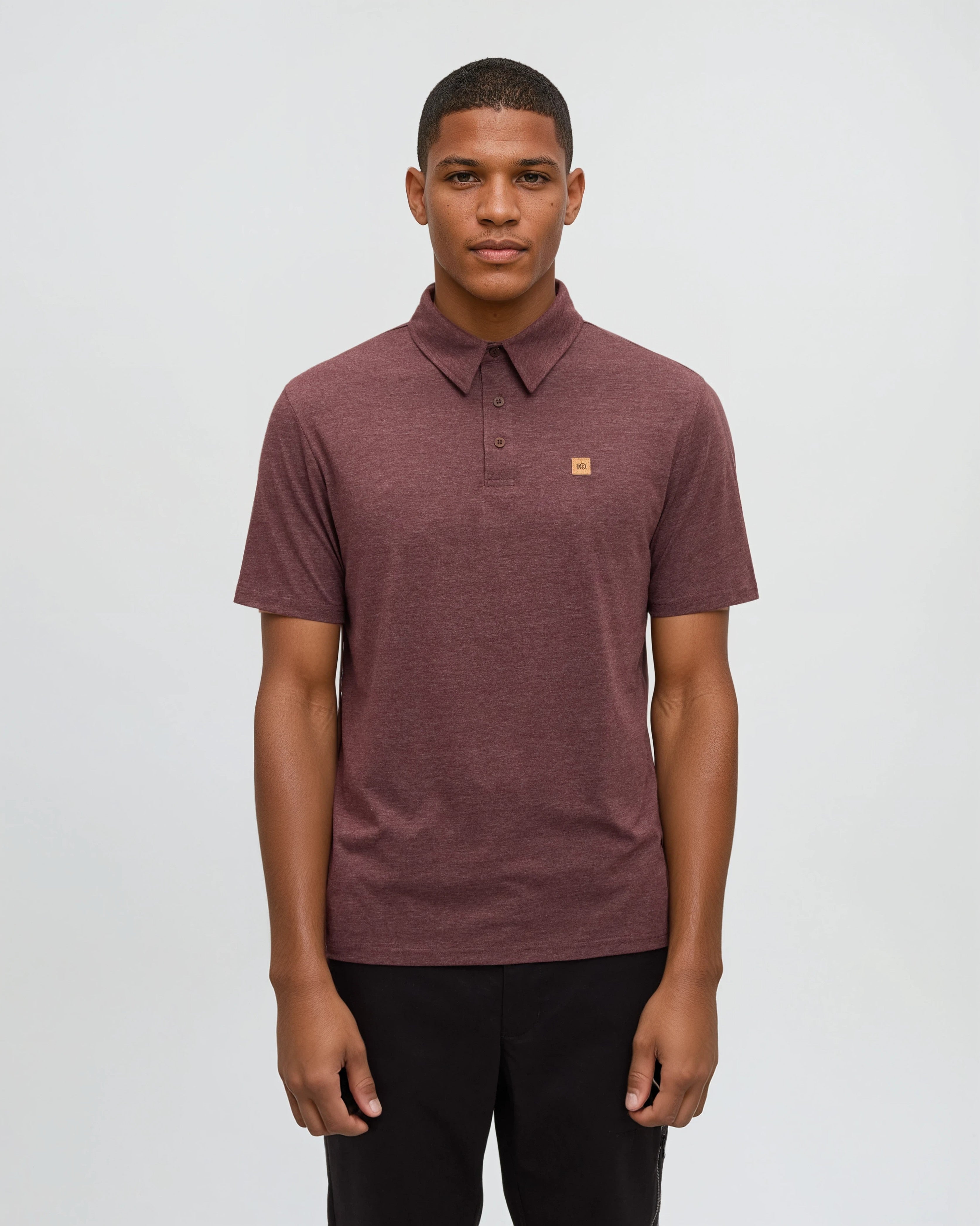 Tentree Men's Astir Polo - Red Chestnut Heather