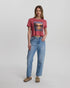 Tentree Women's Lake View Crop T-Shirt - Rosewood Lake View