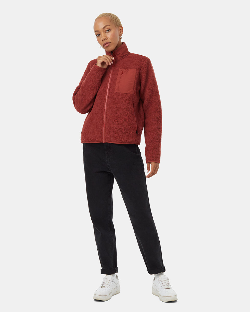 Tentree Women's Ecoloft Zip Jacket - Spiced Apple