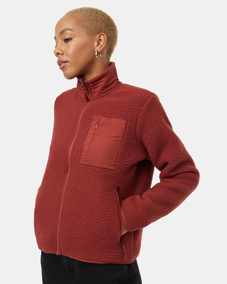 Tentree Women's Ecoloft Zip Jacket - Spiced Apple