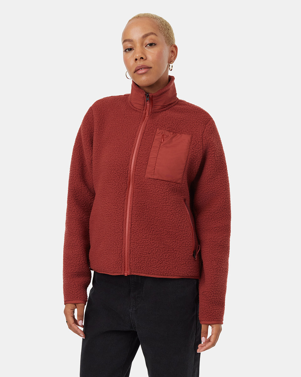 Tentree Women's Ecoloft Zip Jacket - Spiced Apple