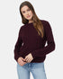 Tentree Highline Wool Cable Crew - Mulberry Heather