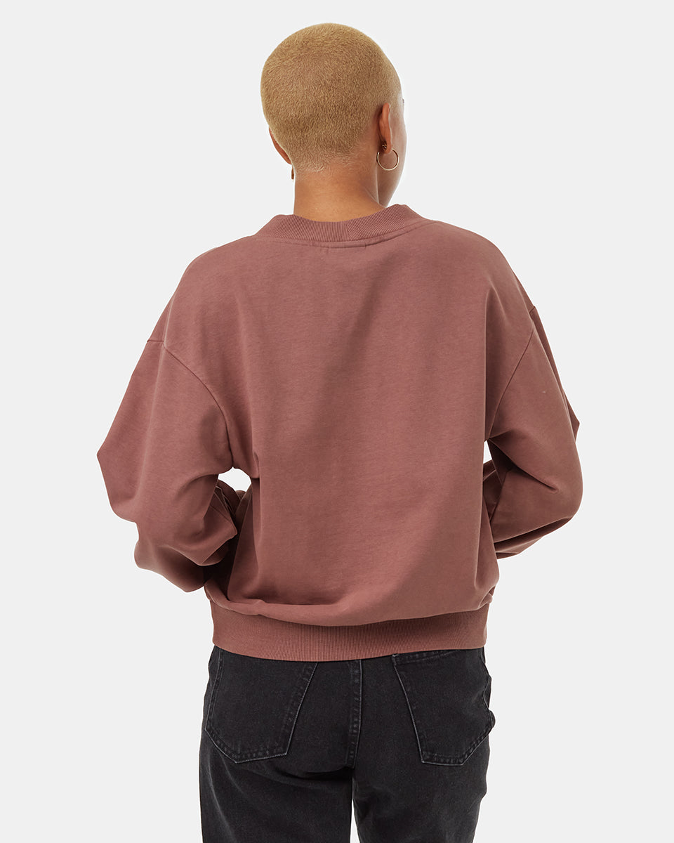 Tentree Women's French Terry V-Neck Balloon Sleeve - Mesa Red