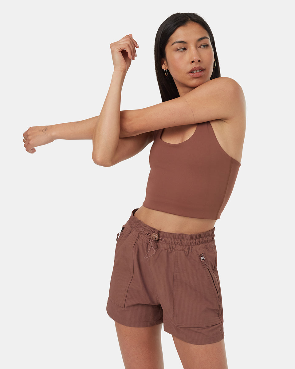 Tentree Women's InMotion Longline Active Bra - Mesa Red