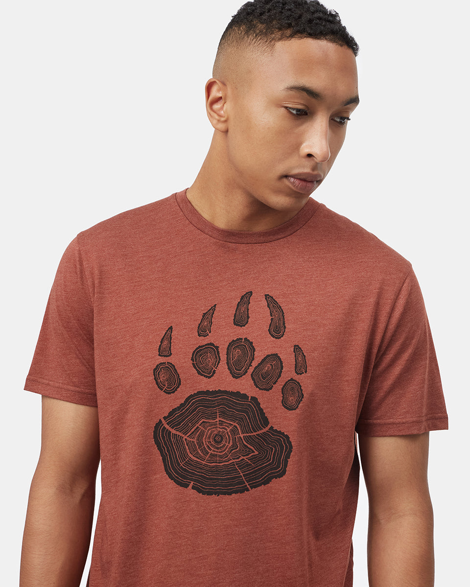 Tentree Bear Claw T-Shirt - Cherry Mahogany Heather