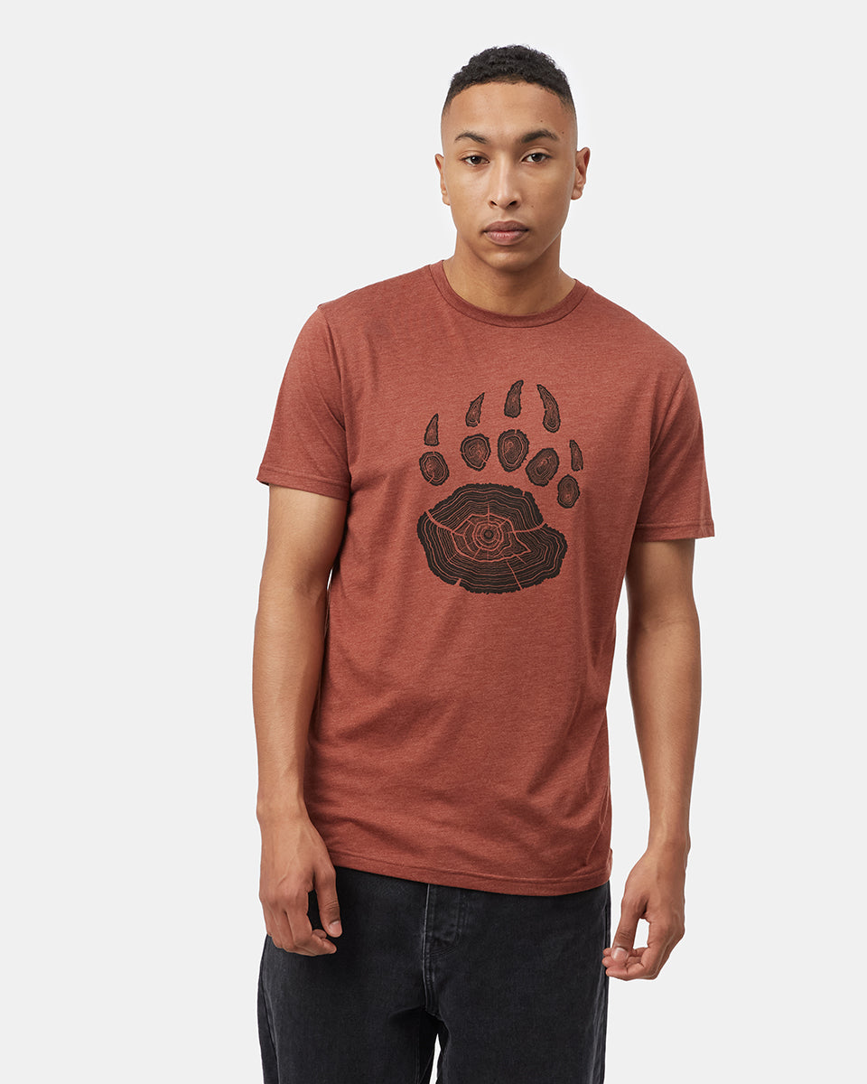 Tentree Bear Claw T-Shirt - Cherry Mahogany Heather
