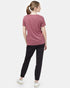 Tentree Wildflower Embroidery T-Shirt - Crushed Berry Heather