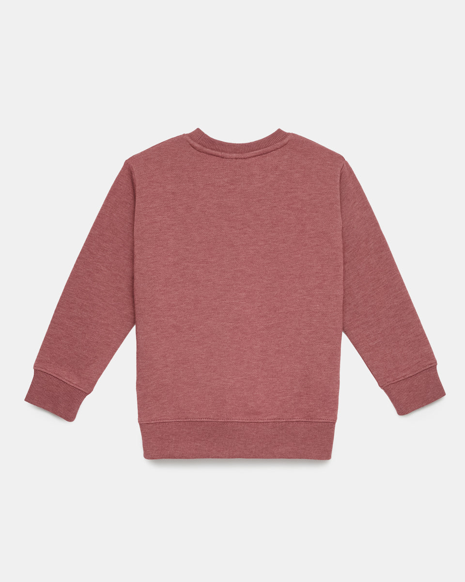 Tentree Kids Treefleece Golden Spruce Crew - Crushed Berry