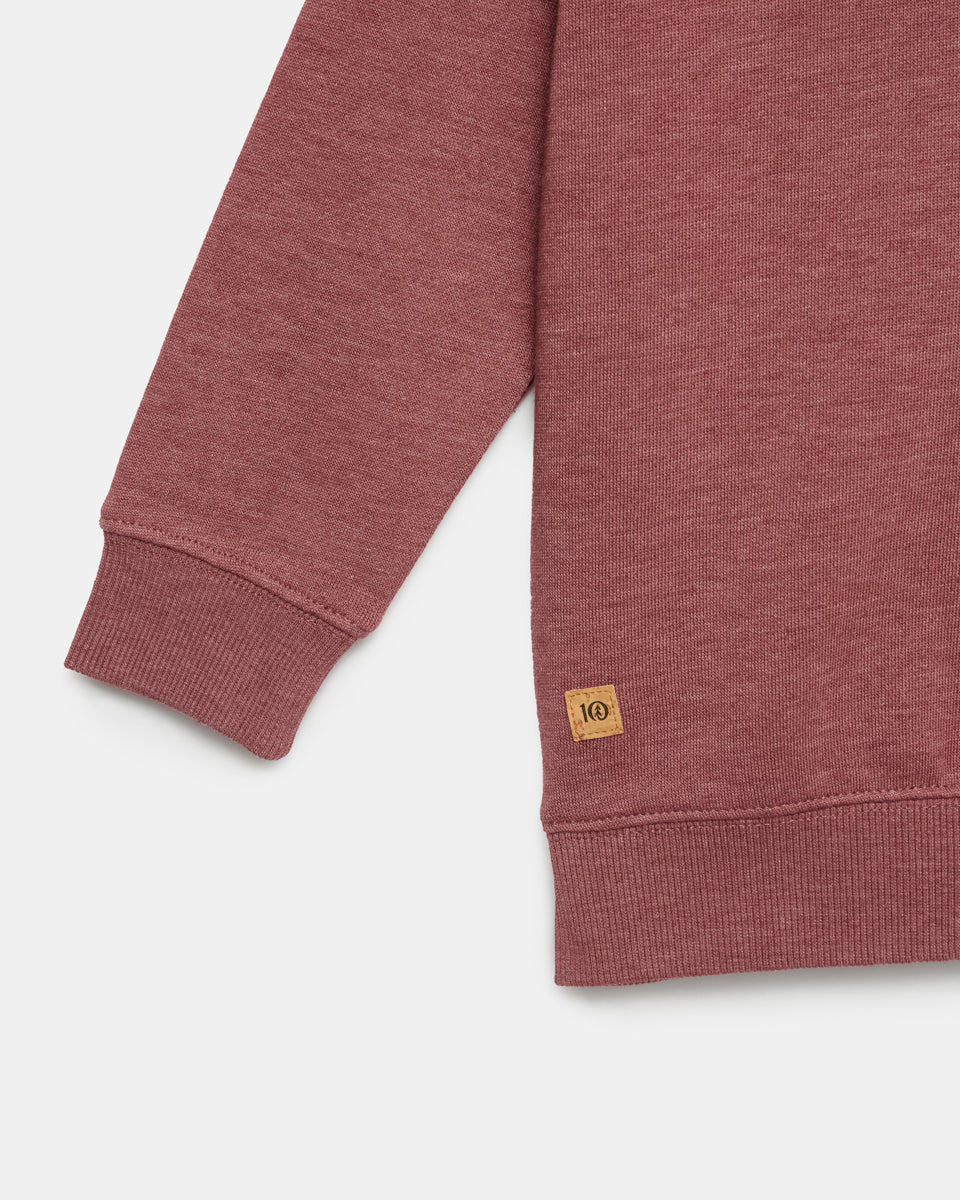 Tentree Kids Treefleece Golden Spruce Crew - Crushed Berry