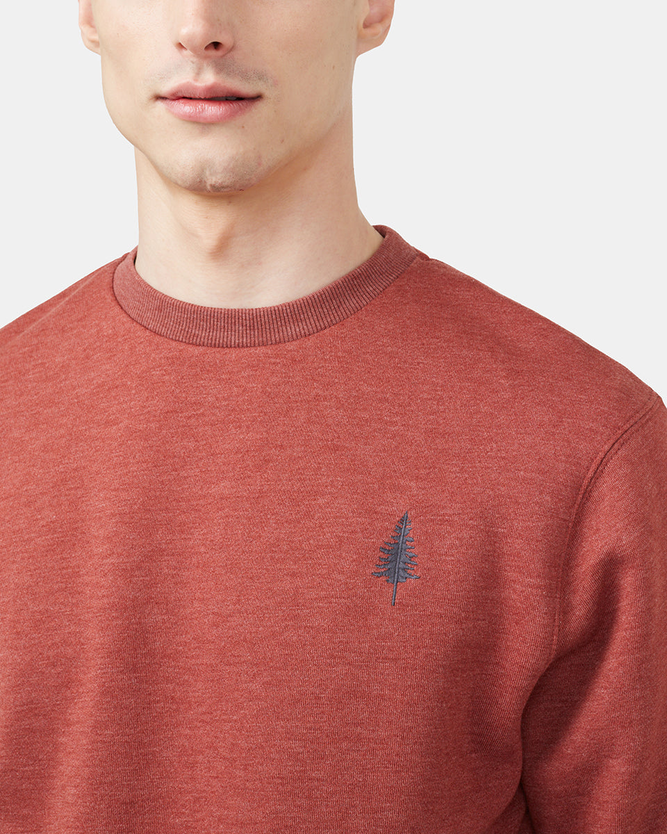 Tentree TreeFleece Golden Spruce Crew - Henna Red