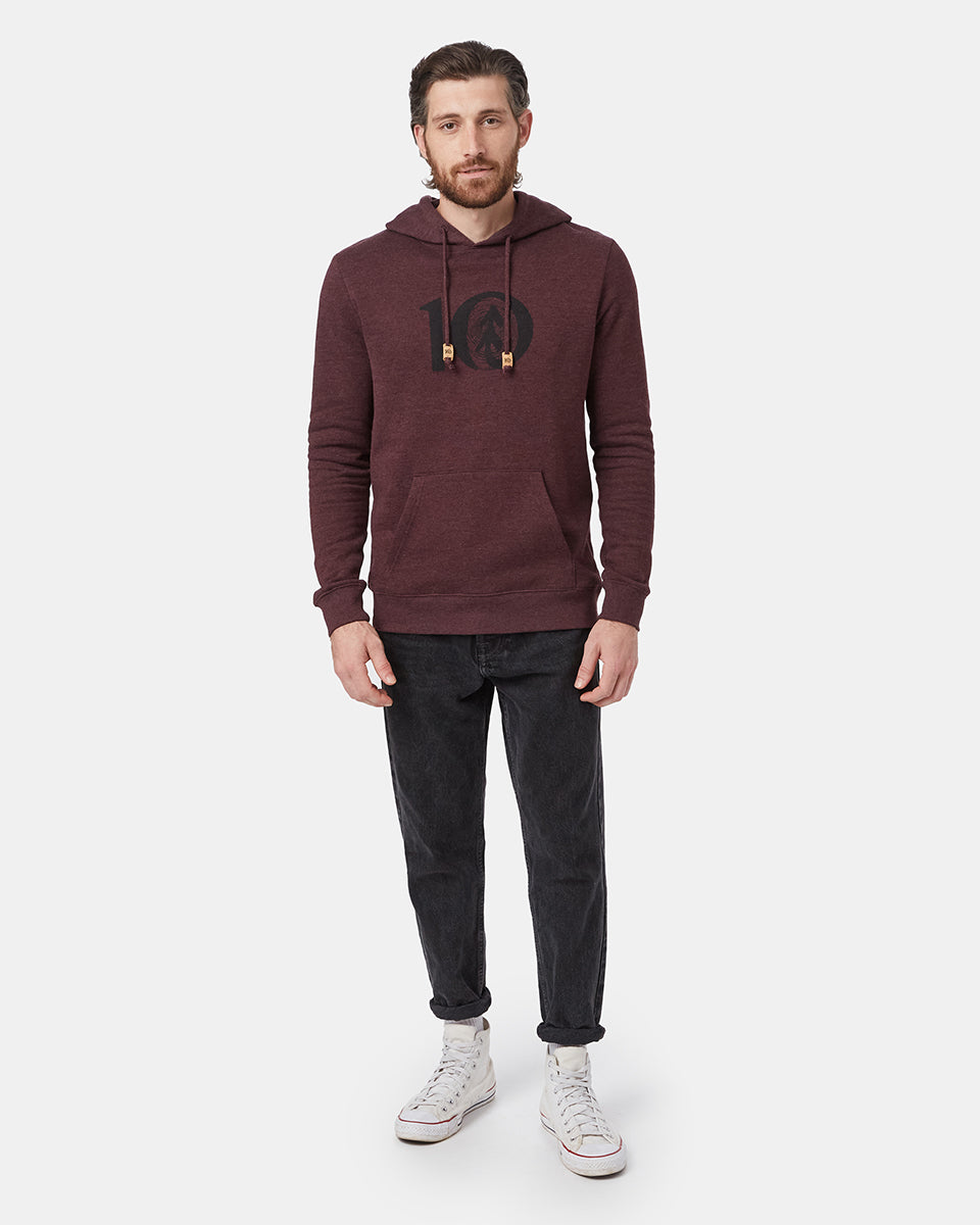 Tentree Woodgrain Ten Hoodie - Mulberry Heather