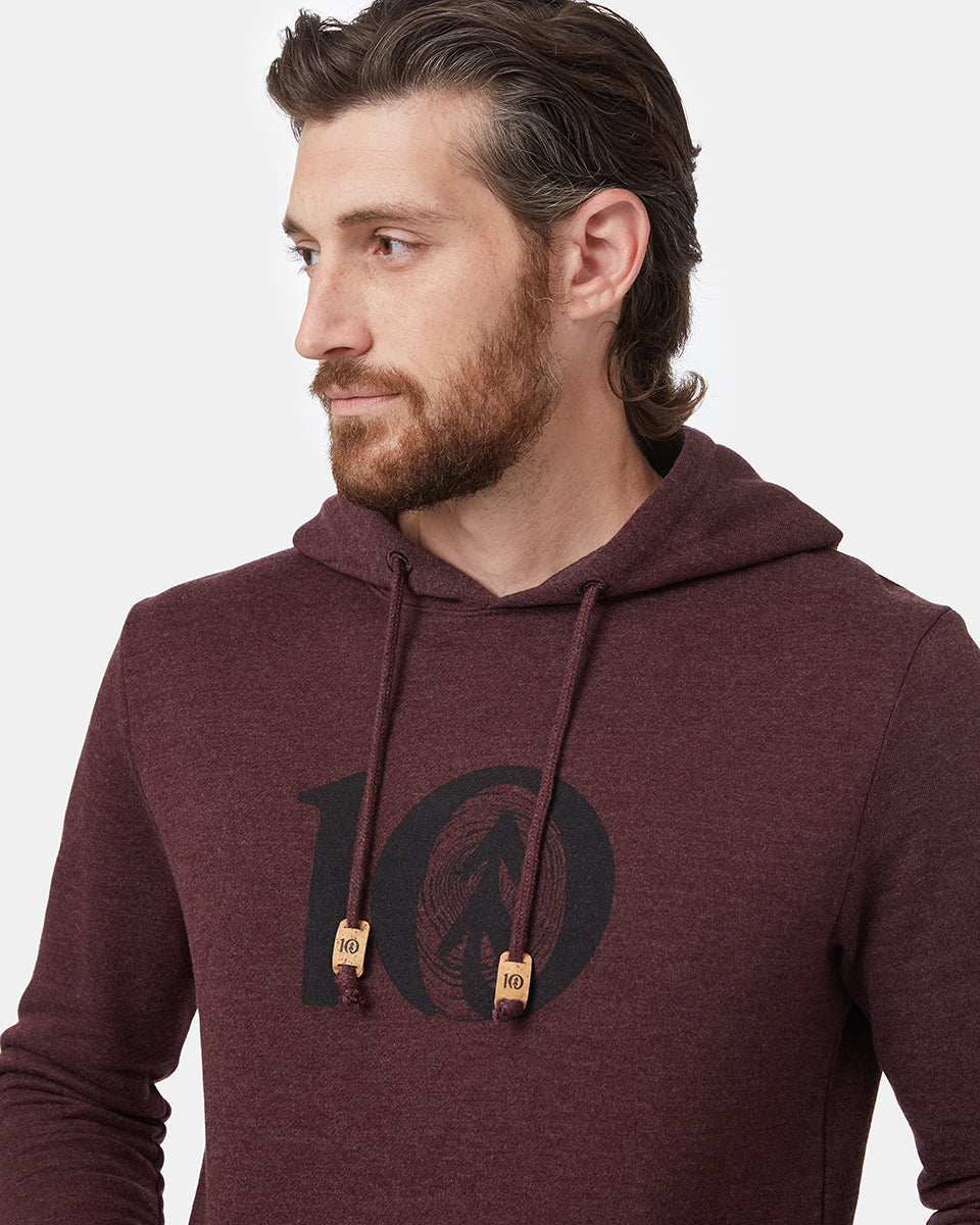 Tentree Woodgrain Ten Hoodie - Mulberry Heather
