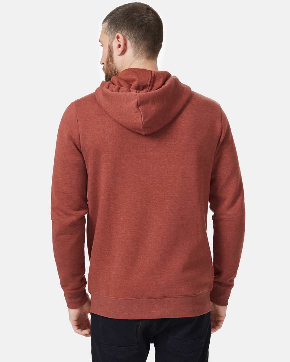 Tentree Juniper Zip Hoodie - Cherry Mahogany Heather