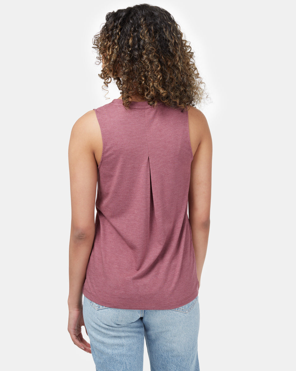 Tentree TreeBlend V-Neck Tank - Crushed Berry