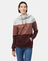 Tentree Blocked Banshee Hoodie - Hi Rise Grey Heather Mesa Red Mulberry