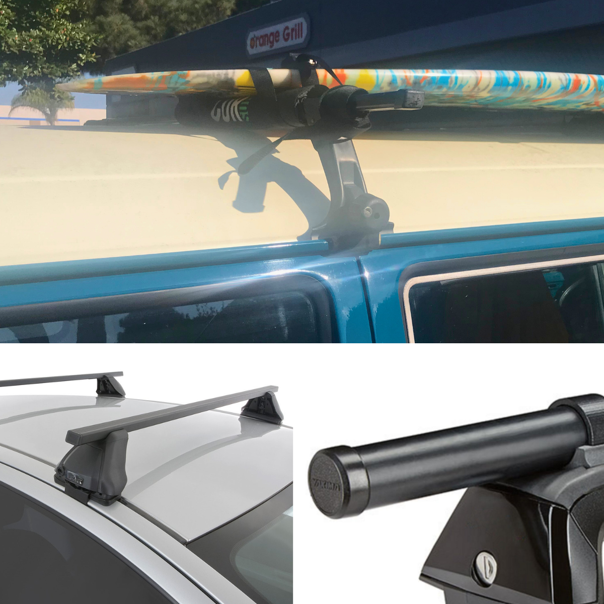 COR Surf Round Roof Rack Pads for Surf and SUP | Long 28" or Short 19" — view 3