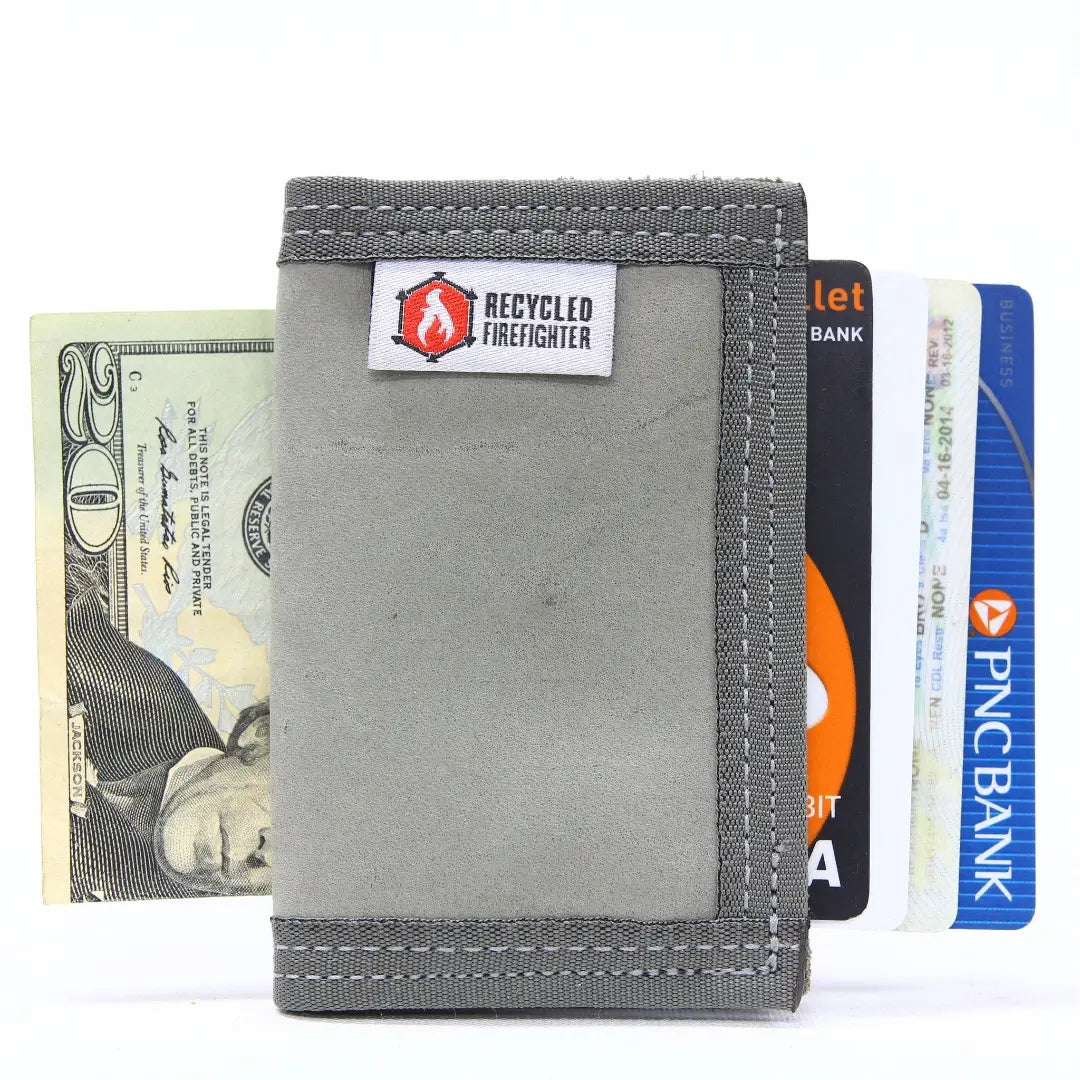 Recycled Firefighter Rookie Wallet - Combat Boot Leather Edition — product view 6