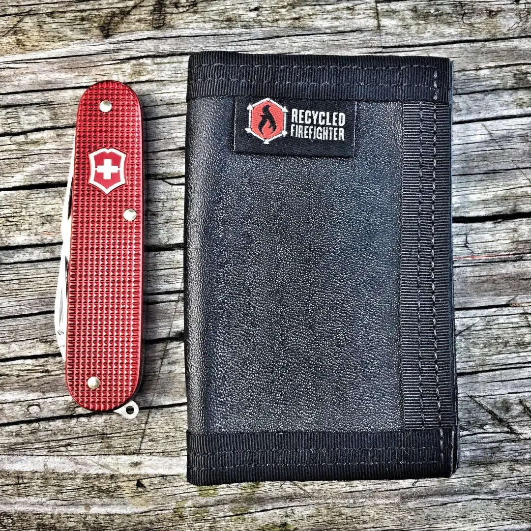Recycled Firefighter Rookie Wallet - Combat Boot Leather Edition — product view 10