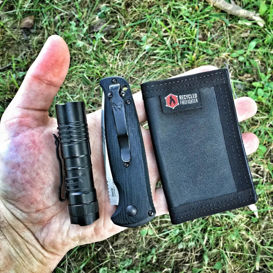 Recycled Firefighter Rookie Wallet - Combat Boot Leather Edition — product view 11