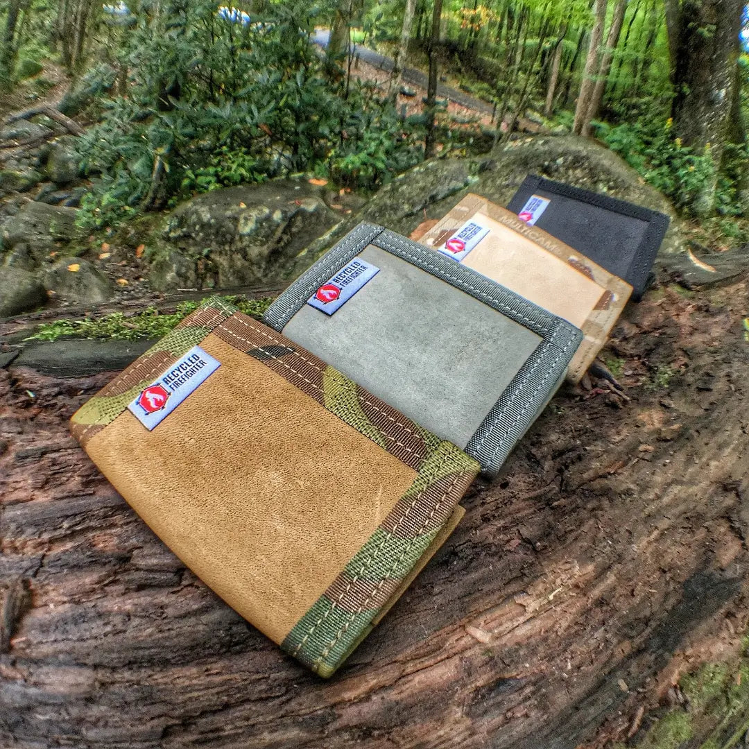 Recycled Firefighter Rookie Wallet - Combat Boot Leather Edition — product view 13
