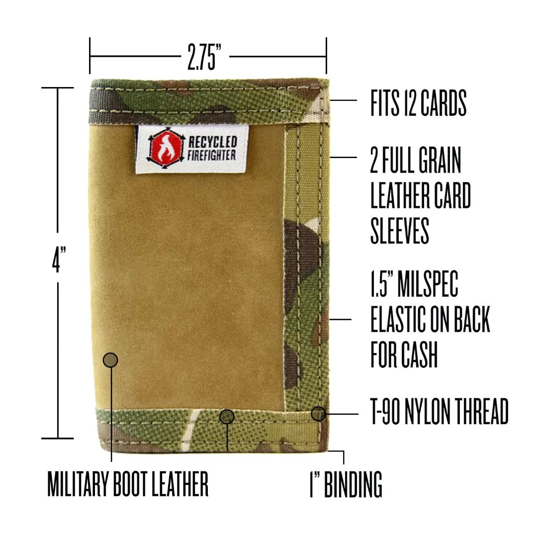 Recycled Firefighter Rookie Wallet - Combat Boot Leather Edition — product view 15