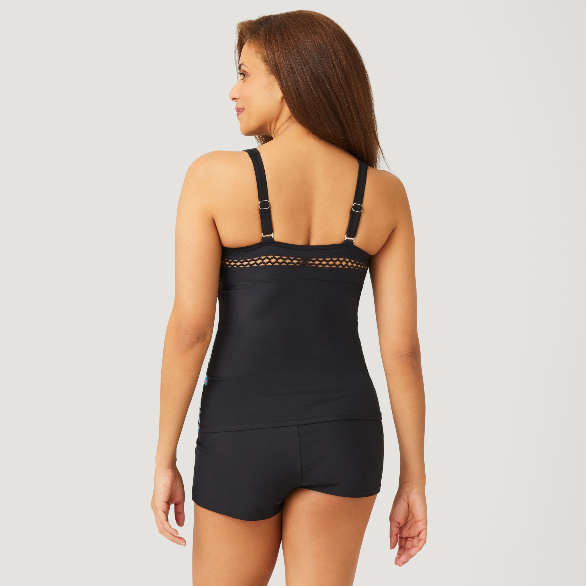 Free Country Women's Summer Bouquet Highneck Tankini Top